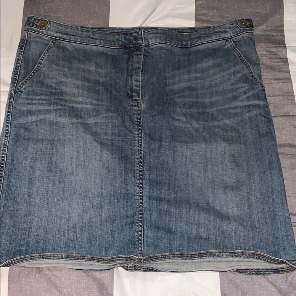 18 Jean skirt lands end
